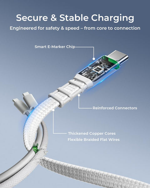 TALIX 240W Retractable USB C Cable