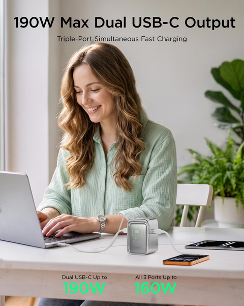 TALIX Linxt Retractable Portable Power Bank 190W(3-Port)
