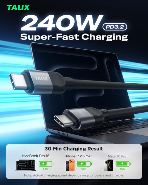 TALIX USB-C Silicone Cable 240W