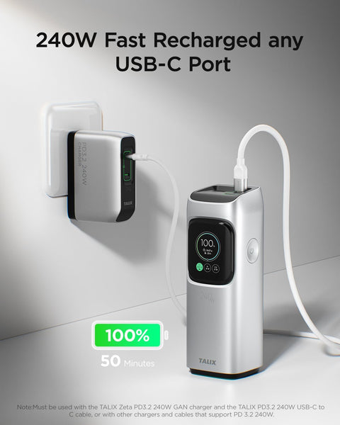 TALIX Zeta PD3.2 High Power Protable Power Bank 240W